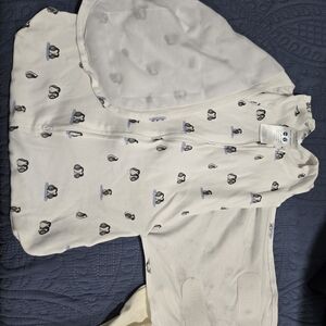 Halo White Sleep Sack with Gray Bear Print